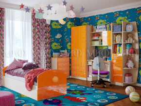 Детская комната Юниор-2 Оранжевый металлик в Лянторе - lyantor.magazinmebel.ru | фото