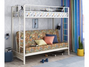 Двухъярусная кровать с диваном Мадлен Слоновая кость-марки в Лянторе - lyantor.magazinmebel.ru | фото