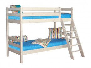 Двухъярусная кровать Соня вариант 10 с наклонной лестницей белая в Лянторе - lyantor.magazinmebel.ru | фото - изображение 2