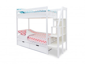 Двухъярусная кровать Svogen с ящиками белый в Лянторе - lyantor.magazinmebel.ru | фото