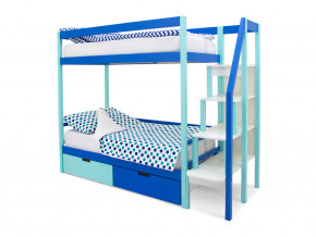 Двухъярусная кровать Svogen с ящиками мятно-синий в Лянторе - lyantor.magazinmebel.ru | фото - изображение 1