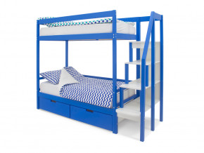 Двухъярусная кровать Svogen с ящиками синий в Лянторе - lyantor.magazinmebel.ru | фото
