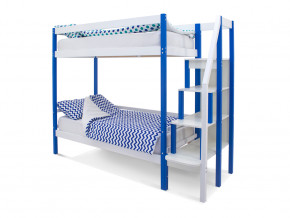Двухъярусная кровать Svogen сине-белый в Лянторе - lyantor.magazinmebel.ru | фото - изображение 1