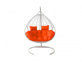 Кокон Для двоих с ротангом оранжевая подушка в Лянторе - lyantor.magazinmebel.ru | фото