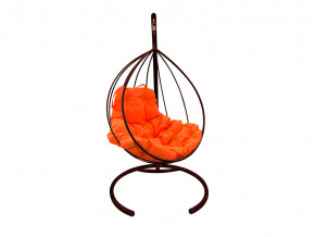 Кокон Капля без ротанга оранжевая подушка в Лянторе - lyantor.magazinmebel.ru | фото
