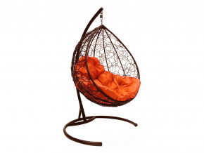 Кокон Капля ротанг оранжевая подушка в Лянторе - lyantor.magazinmebel.ru | фото