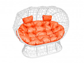 Кокон Лежебока на подставке с ротангом оранжевая подушка в Лянторе - lyantor.magazinmebel.ru | фото - изображение 1