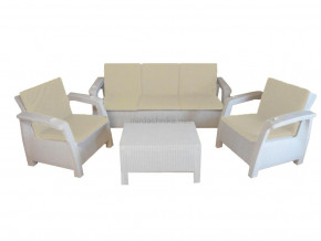 Комплект уличной мебели Yalta Premium Terrace Triple Set белый в Лянторе - lyantor.magazinmebel.ru | фото