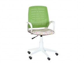 Кресло компьютерное Ирис white kids стандарт зеленый-Т-54 в Лянторе - lyantor.magazinmebel.ru | фото - изображение 1