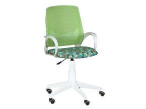 Кресло компьютерное Ирис white kids стандарт зеленый-Т-58 в Лянторе - lyantor.magazinmebel.ru | фото - изображение 1