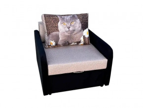 Кресло кровать Канзасик с подлокотниками кот с ромашками-2 в Лянторе - lyantor.magazinmebel.ru | фото - изображение 1