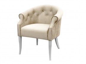 Кресло Милан ткань Ваниль опоры белые в Лянторе - lyantor.magazinmebel.ru | фото - изображение 1