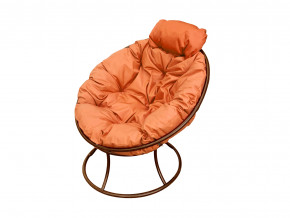 Кресло Папасан мини без ротанга оранжевая подушка в Лянторе - lyantor.magazinmebel.ru | фото