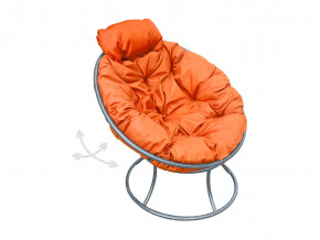 Кресло Папасан мини пружинка без ротанга оранжевая подушка в Лянторе - lyantor.magazinmebel.ru | фото