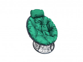 Кресло Папасан мини с ротангом зелёная подушка в Лянторе - lyantor.magazinmebel.ru | фото - изображение 1