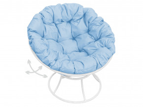 Кресло Папасан пружинка без ротанга голубая подушка в Лянторе - lyantor.magazinmebel.ru | фото