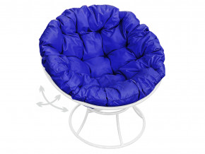 Кресло Папасан пружинка без ротанга синяя подушка в Лянторе - lyantor.magazinmebel.ru | фото