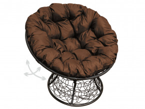 Кресло Папасан пружинка с ротангом коричневая подушка в Лянторе - lyantor.magazinmebel.ru | фото