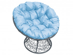 Кресло Папасан с ротангом голубая подушка в Лянторе - lyantor.magazinmebel.ru | фото