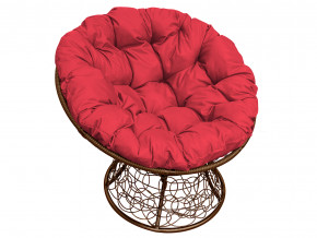 Кресло Папасан с ротангом красная подушка в Лянторе - lyantor.magazinmebel.ru | фото