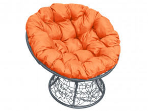 Кресло Папасан с ротангом оранжевая подушка в Лянторе - lyantor.magazinmebel.ru | фото