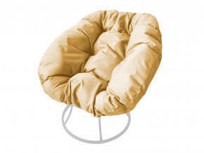 Кресло Пончик без ротанга бежевая подушка в Лянторе - lyantor.magazinmebel.ru | фото
