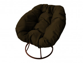 Кресло Пончик без ротанга коричневая подушка в Лянторе - lyantor.magazinmebel.ru | фото - изображение 1