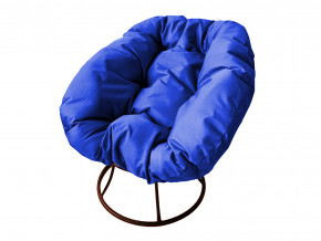 Кресло Пончик без ротанга синяя подушка в Лянторе - lyantor.magazinmebel.ru | фото
