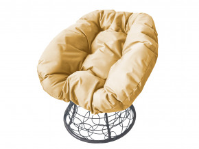 Кресло Пончик с ротангом бежевая подушка в Лянторе - lyantor.magazinmebel.ru | фото - изображение 1
