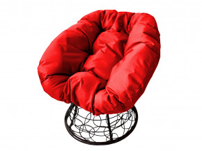 Кресло Пончик с ротангом красная подушка в Лянторе - lyantor.magazinmebel.ru | фото