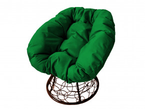 Кресло Пончик с ротангом зелёная подушка в Лянторе - lyantor.magazinmebel.ru | фото