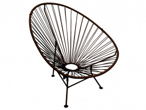 Кресло Ракушка с ротангом коричневый в Лянторе - lyantor.magazinmebel.ru | фото - изображение 1