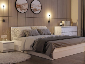 Кровать 1400 Челси Белый глянец в Лянторе - lyantor.magazinmebel.ru | фото - изображение 2