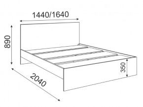 Кровать 1600 Осло модуль 4 с ящиками Дуб золото в Лянторе - lyantor.magazinmebel.ru | фото - изображение 2