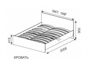 Кровать 1600х2000 ортопедическое основание в Лянторе - lyantor.magazinmebel.ru | фото