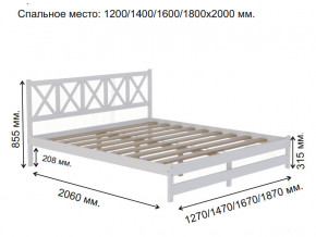 Кровать 2-х спальная Аист-8 Классика белый 1800х2000 мм в Лянторе - lyantor.magazinmebel.ru | фото - изображение 2