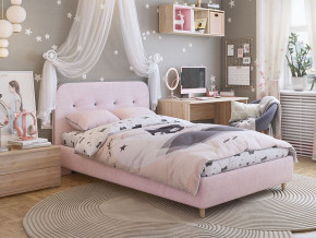 Кровать 900 Лео велюр нежно-розовый в Лянторе - lyantor.magazinmebel.ru | фото - изображение 4