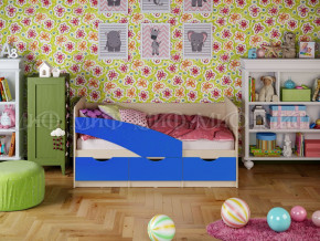 Кровать Бабочки 1600 Синий в Лянторе - lyantor.magazinmebel.ru | фото - изображение 1