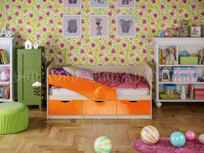 Кровать Бабочки 1800 Оранжевый металлик в Лянторе - lyantor.magazinmebel.ru | фото