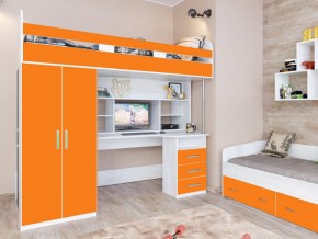 Кровать чердак Аракс винтерберг-оранжевый в Лянторе - lyantor.magazinmebel.ru | фото - изображение 1