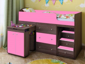 Кровать чердак Малыш 80х180 бодега-розовый в Лянторе - lyantor.magazinmebel.ru | фото