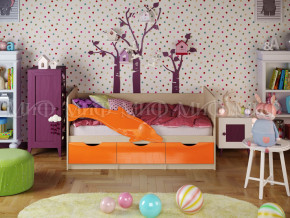 Кровать Дельфин-1 1600 Оранжевый металлик в Лянторе - lyantor.magazinmebel.ru | фото - изображение 1