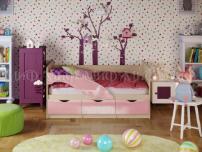Кровать Дельфин-1 1600 Розовый металлик в Лянторе - lyantor.magazinmebel.ru | фото