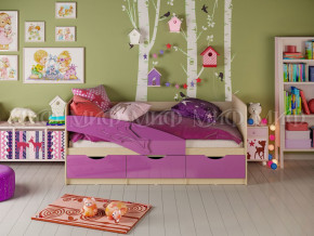 Кровать Дельфин 1600 Фиолетовый металлик в Лянторе - lyantor.magazinmebel.ru | фото