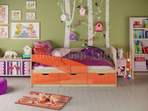 Кровать Дельфин 1600 Оранжевый металлик в Лянторе - lyantor.magazinmebel.ru | фото