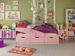 Кровать Дельфин 1600 Розовый металлик в Лянторе - lyantor.magazinmebel.ru | фото