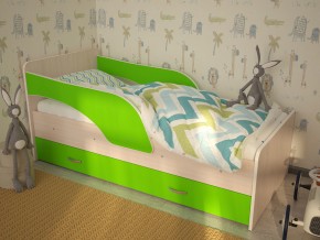 Кровать детская Максимка млечный дуб-лайм в Лянторе - lyantor.magazinmebel.ru | фото