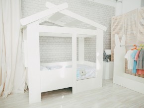 Кровать детская Теремок без ящика белая в Лянторе - lyantor.magazinmebel.ru | фото - изображение 1
