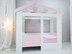 Кровать детская Теремок без ящика розовая в Лянторе - lyantor.magazinmebel.ru | фото - изображение 1