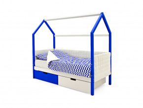 Кровать-домик мягкий Svogen с ящиками сине-белый в Лянторе - lyantor.magazinmebel.ru | фото - изображение 1